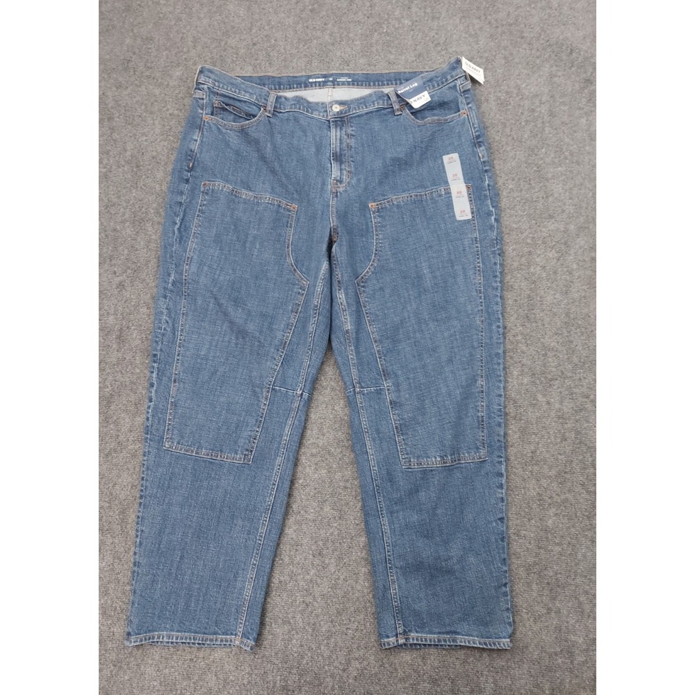 Old Navy Barrel Jeans Womens 20 Plus Utility Double Knee Baggy Curve Leg Balloon